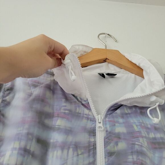 Cynthia Rowley Activewear Multi-Color 3/4 Sleeve Windbreaker Jacket L - Picture 4 of 10